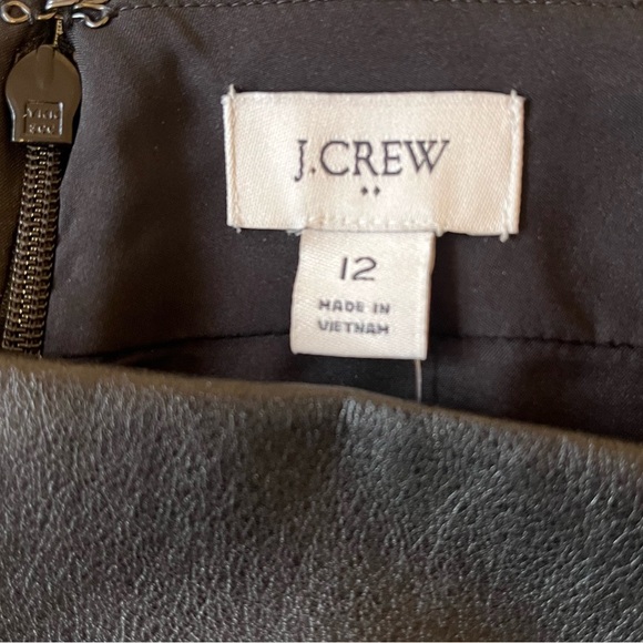 J. Crew Black Faux-leather Pencil Skirt size 12 - Picture 7 of 8